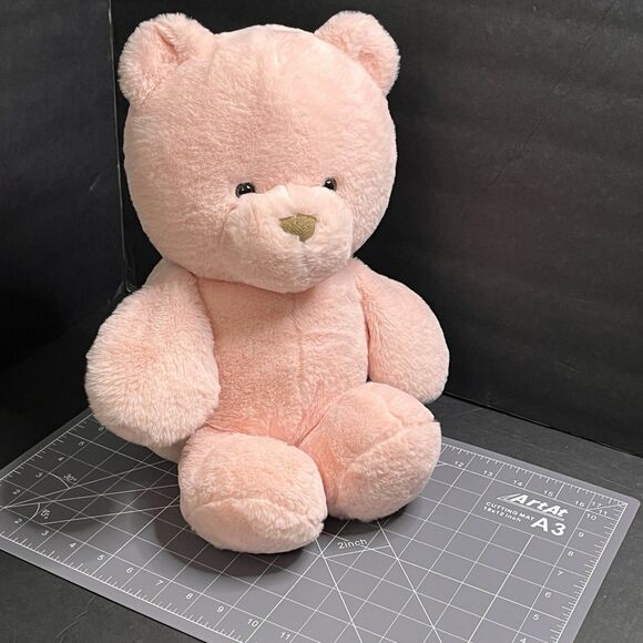 Animal Adventure Pale Pink Teddy Bear 16” Plush Soft Toy Stuffed Brown Nose 2022 - Picture 1 of 10